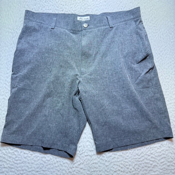 Peter Millar Shorts men's 36 grey golf Performance Flat Front‎ - Picture 1 of 7